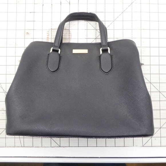Kate Spade WKRU3930 Black Leather Satchel Tote Handbag As-Is - Picture 2 of 15